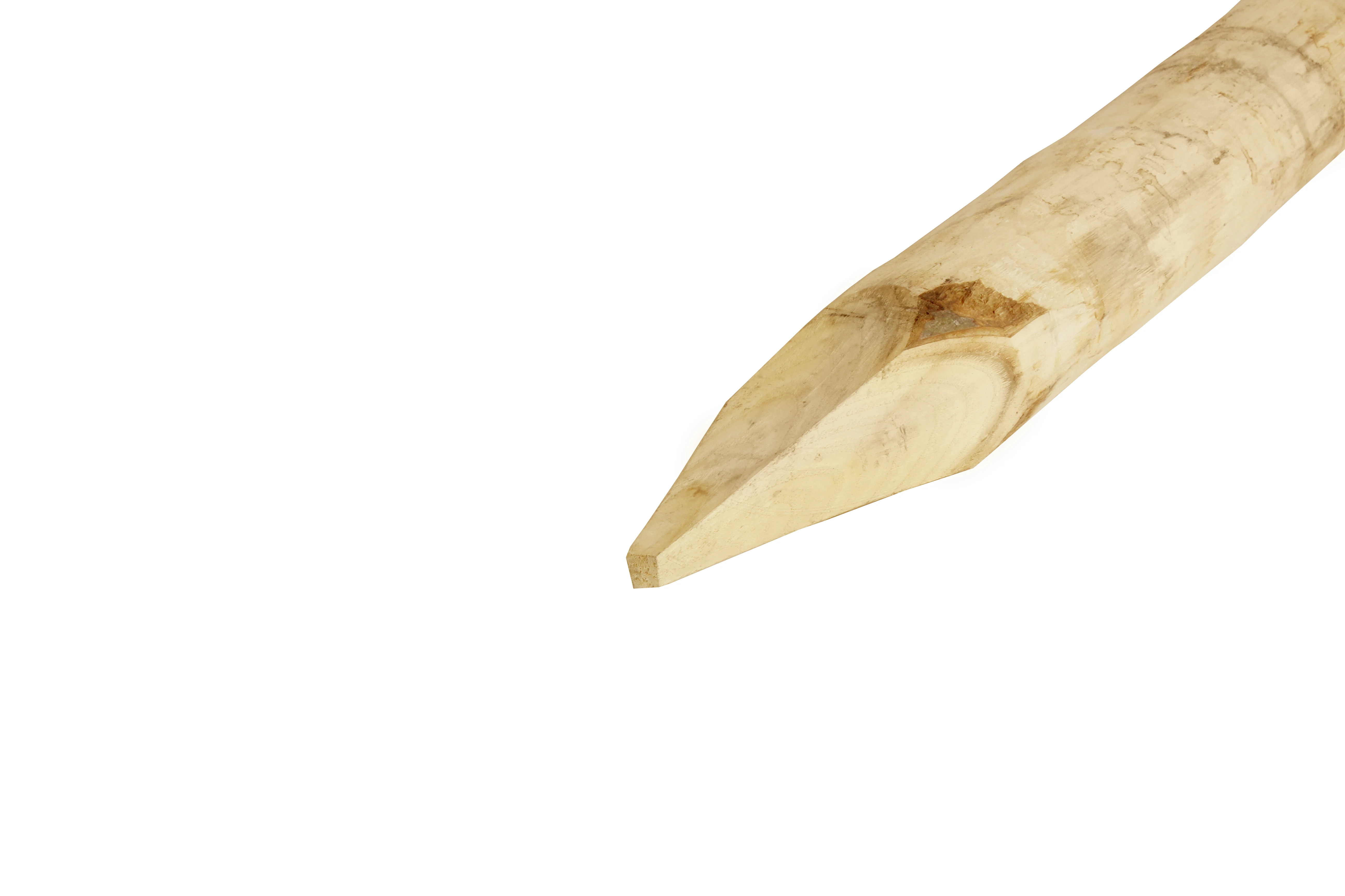 Kastanje Paal 10/12 cm (100/120 mm) Geschild - Lengte 250 cm - Afbeelding 2